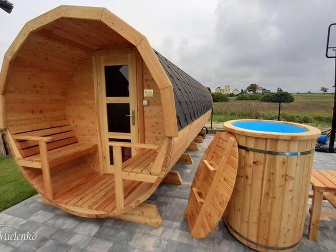Holiday Home With A Terrace, Sauna, Jacuzzi 米耶伦科 外观 照片